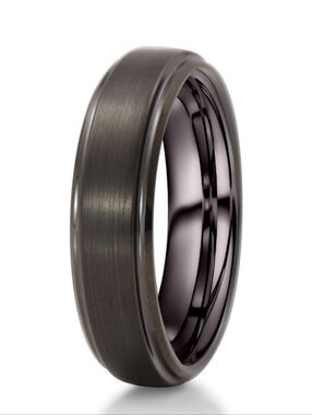 The Gun Metal Tungsten Men's Wedding Band Size 9